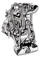Motor en sección
